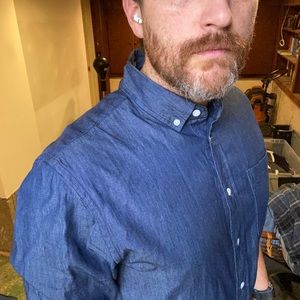 SATURDAYS — Long Sleeve Button Up — LARGE